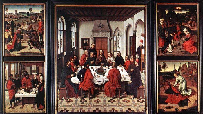 Dieric Bouts Altarpiece of the Holy Sacrament oil painting image